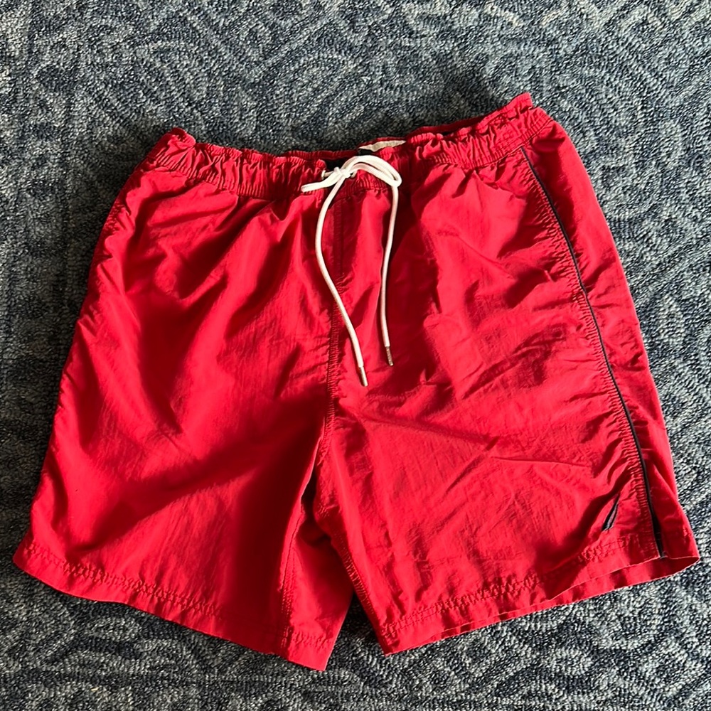 Men's Red Swim Shorts by Nautica
